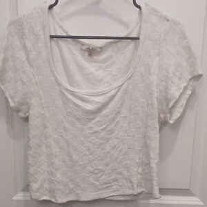 Atelier Sona White Crop Relaxed T-Shirt